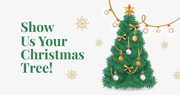 Free Christmas Tree Facebook Post Template to Edit Online