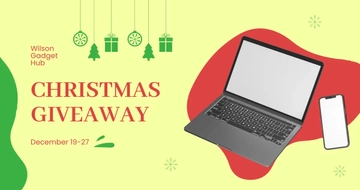 Free Christmas Giveaway Facebook Post Template to Edit Online