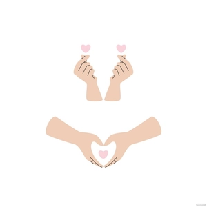 Heart Hand Vector
