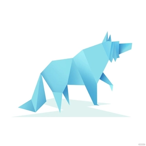 Origami Wolf Vector