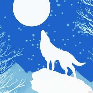 Snow Wolf Vector