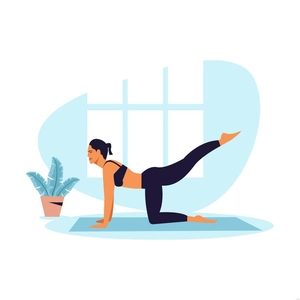Woman Doing Yoga Illustration