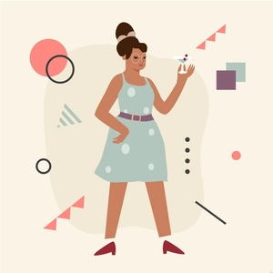 Retro Woman Illustration