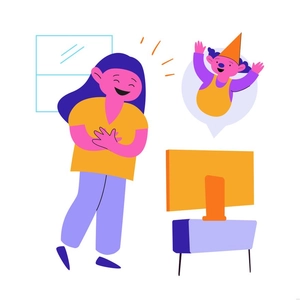 Woman Laughing Illustration