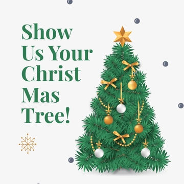 Free Christmas Tree Instagram Post Template to Edit Online