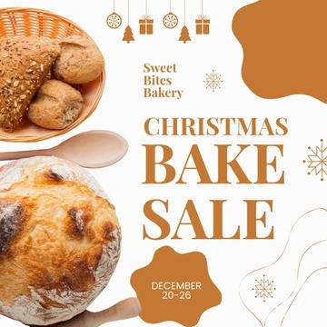 Free Christmas Bake Sale Instagram Post Template to Edit Online