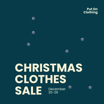 Free Christmas Clothes Sale Instagram Post Template to Edit Online