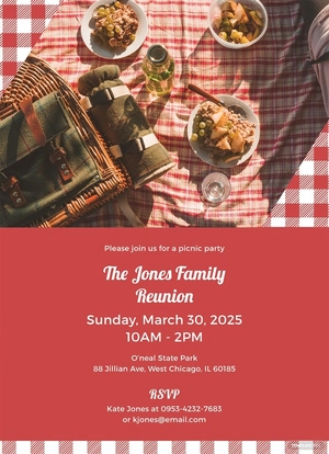 Picnic Party Invitation Template