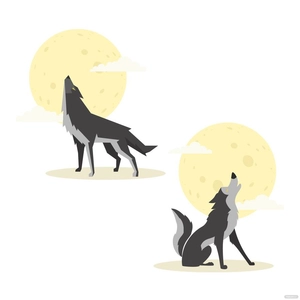 Wolf Moon Vector