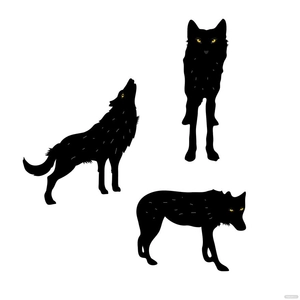 Black Wolf Vector