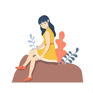Smiling Woman Illustration