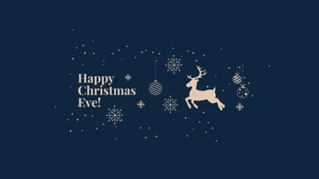 Free Christmas Eve YouTube Banner Template to Edit Online