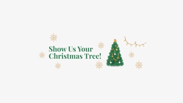 Free Christmas Tree Youtube Banner Template to Edit Online