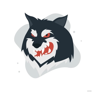 Angry Wolf Vector