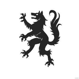 Heraldic Wolf Vector