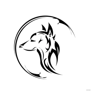 Tribal Wolf Vector