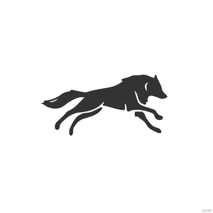Running Wolf Vector