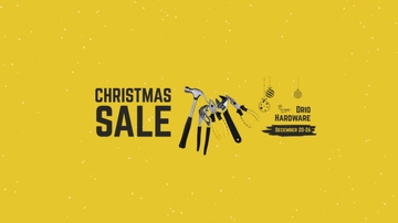 Free Christmas Sale Promotion Youtube Banner Template to Edit Online