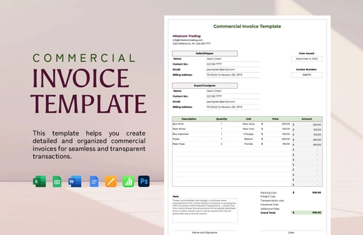 Commercial Invoice Template