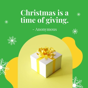 Free Christmas Quote Linkedin Post Template to Edit Online