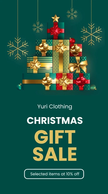 Free Christmas Gift Sale Whatsapp Post Template to Edit Online
