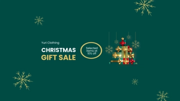 Free Christmas Gift Sale Youtube Banner Template to Edit Online