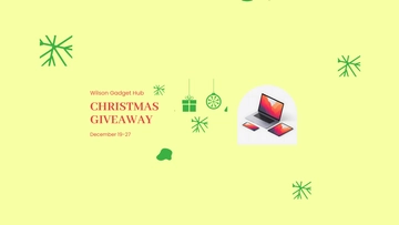 Free Christmas Giveaway Youtube Banner Template to Edit Online