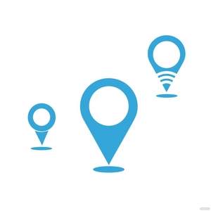 Blue Location Vector