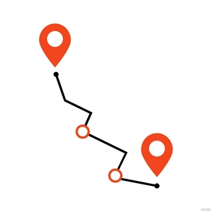 Orange Location Vector