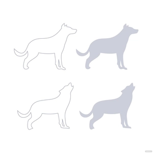 Transparent Wolf Vector