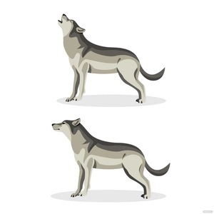 Side Wolf Vector