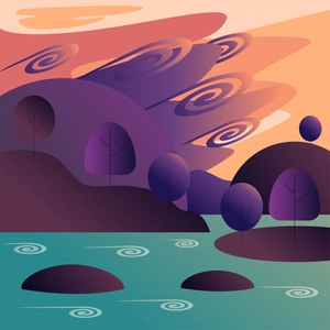 Trippy Nature Illustration