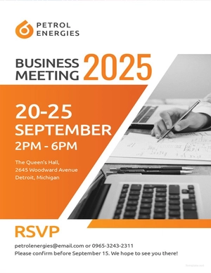 Professional Business Meeting Invitation Template