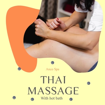 Free Thai Massage Ad Post, Instagram, Facebook Template to Edit Online