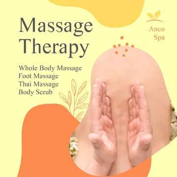 Free Creative Massage Ad Post, Instagram, Facebook Template to Edit Online