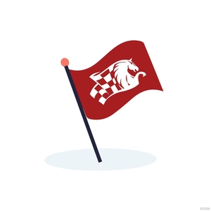Horse Racing Flag Vector