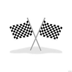 Double Racing Flag Vector