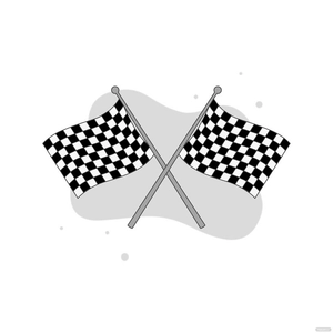 Cartoon Racing Flag Vector