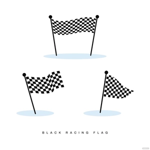 Black Racing Flag Vector