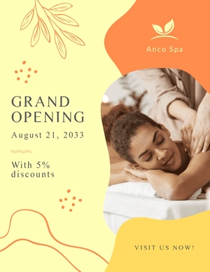 Massage Salon Grand Opening Flyer Template