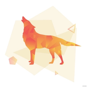 Polygon Wolf Vector