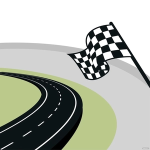 Road Racing Flag Vector