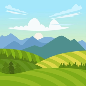 Morning Nature Illustration