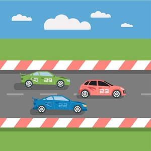 Car Racing Illustration