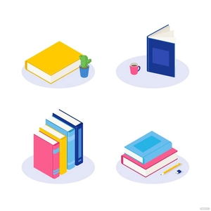 Isometric Book Vector