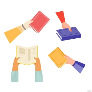 Holding a Book Vector