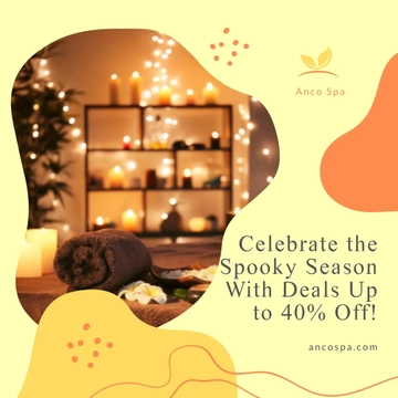 Free Halloween Massage Promotion Post, Facebook, Instagram Template to Edit Online