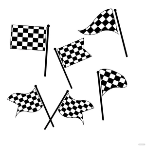 Racing Flags Royalty Vector