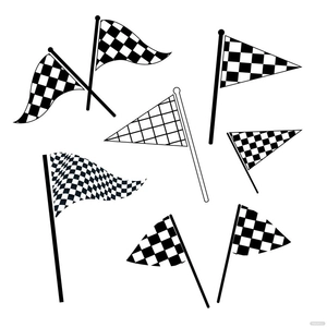 Triangle Racing Flag Vector