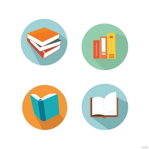 Round Book Vector